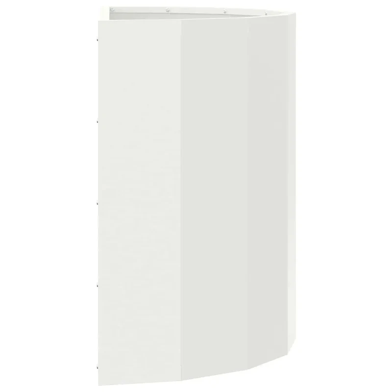 Jardinière demi-ronde moderne extérieur 60 x 30 x 50 cm esthétique chic en acier blanc 02_0052958