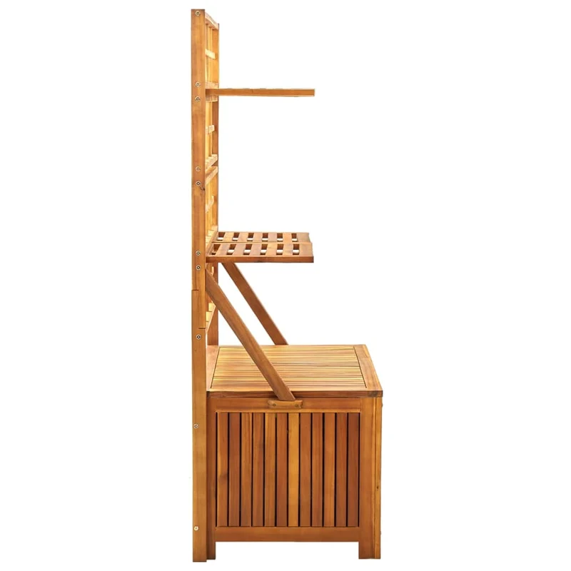 Boîte de rangement avec treillis 99 x 55 x 160cm bois acacia solide 02_0012996