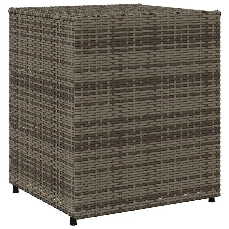 Armoire de rangement de jardin 55 x 59 x 69 cm design moderne avec 3 tiroirs pratique en résine tressée gris 02_0047430