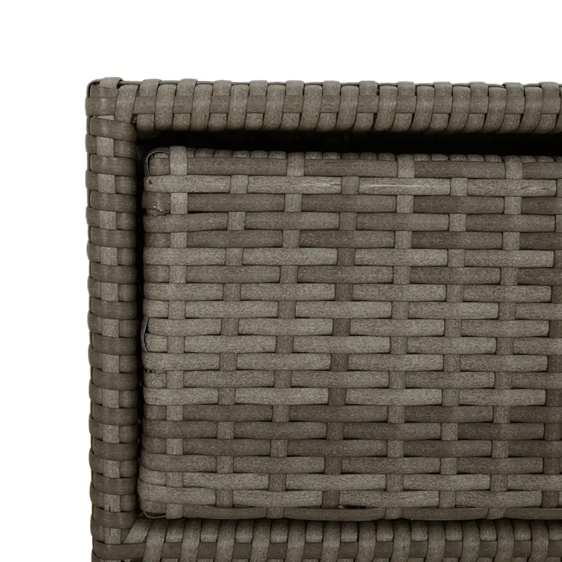 Armoire de rangement de jardin 55 x 59 x 69 cm design moderne avec 3 tiroirs pratique en résine tressée gris 02_0047430