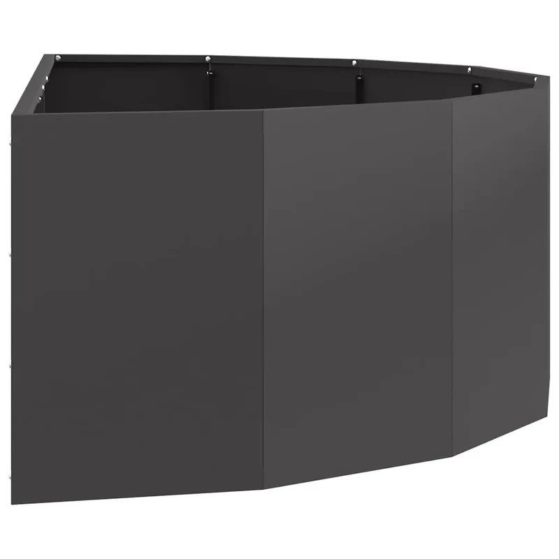 Jardinière demi-ronde moderne extérieur 120 x 60 x 35 cm en acier noir 02_0052922