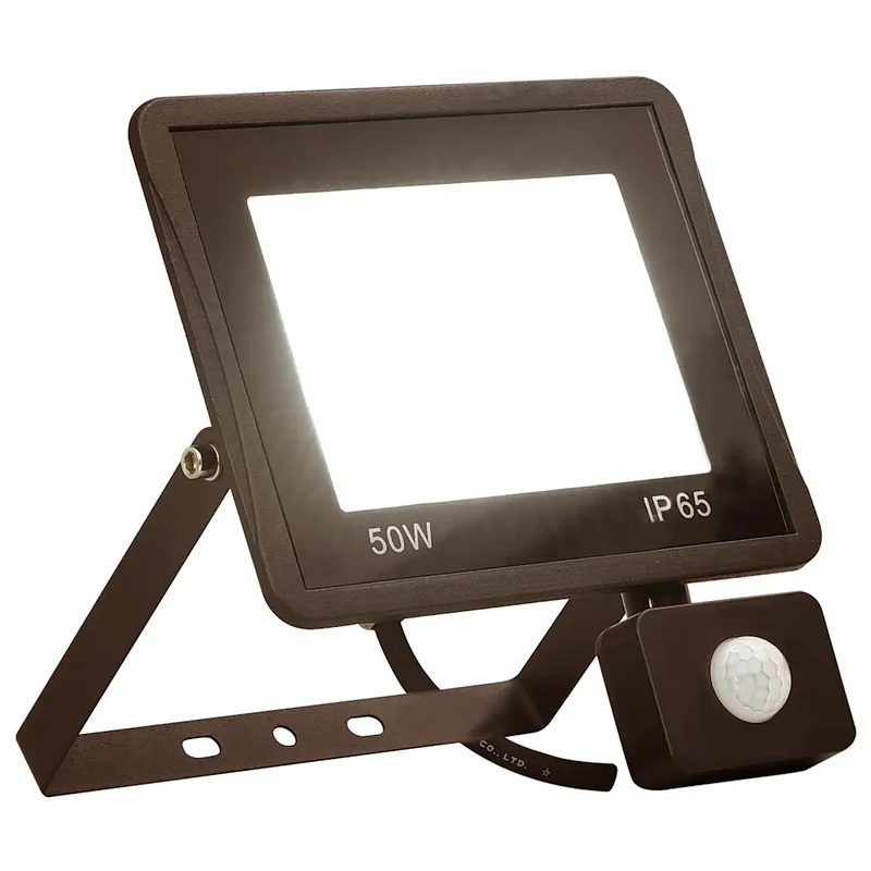 Projecteur à LED avec capteur 23 x 19,5 cm détection 180° extérieur moderne en aluminium noir 02_0046088