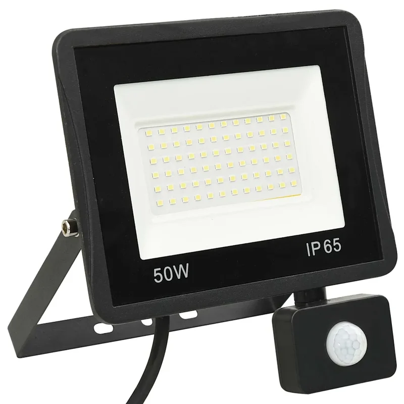Projecteur à LED avec capteur 23 x 19,5 cm détection 180° extérieur moderne en aluminium noir 02_0046088