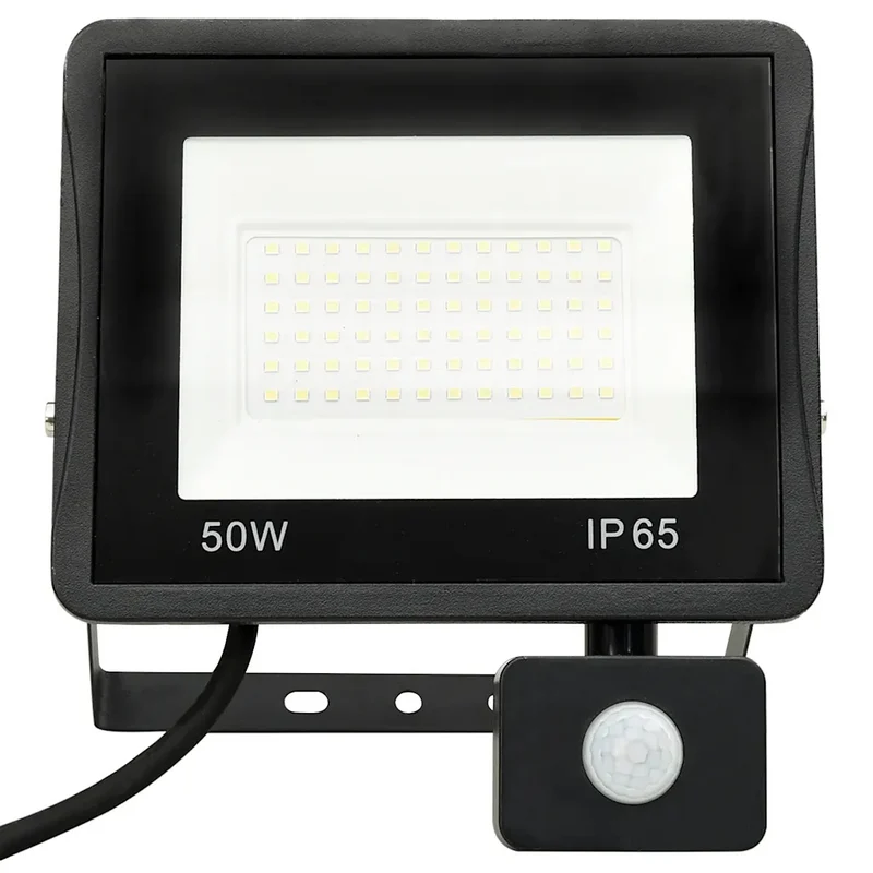 Projecteur à LED avec capteur 23 x 19,5 cm détection 180° extérieur moderne en aluminium noir 02_0046088
