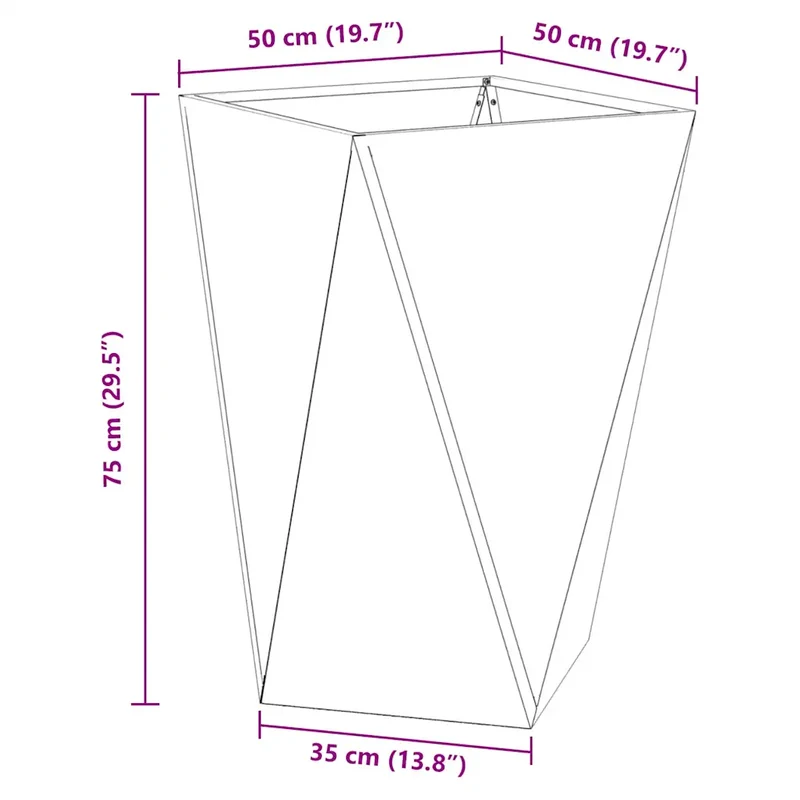 Jardinière extérieure ronde moderne 50 x 50 x 75 cm design esthétique pratique en acier inoxydable argent 02_0053042