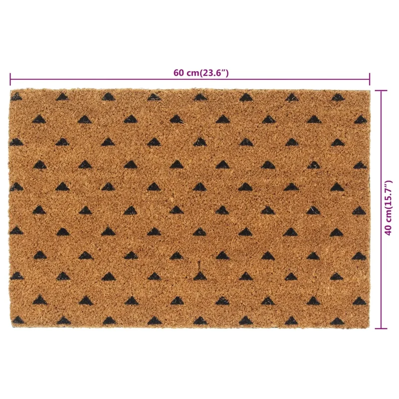 Tapis de porte touffeté extérieur 40 x 60 cm durable antidérapant style naturel en fibre de coco naturel 02_0046186