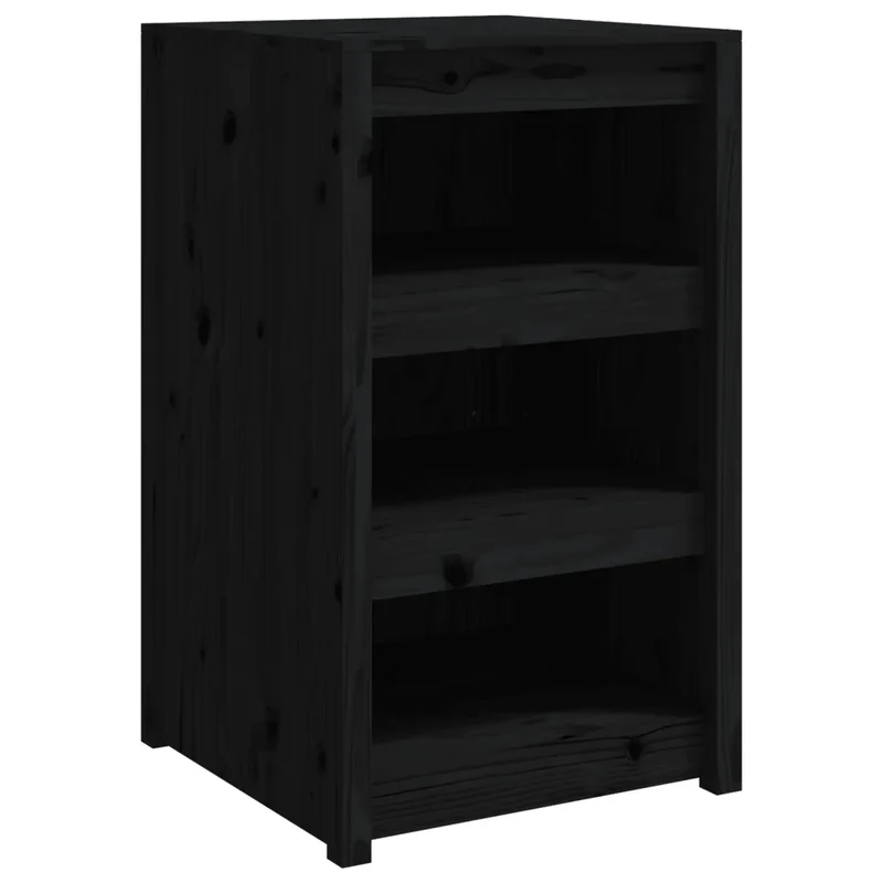 Armoires de cuisine d'extérieur module design rustique jardin rangement 55 x 55 x 92 cm en bois noir 02_0049233