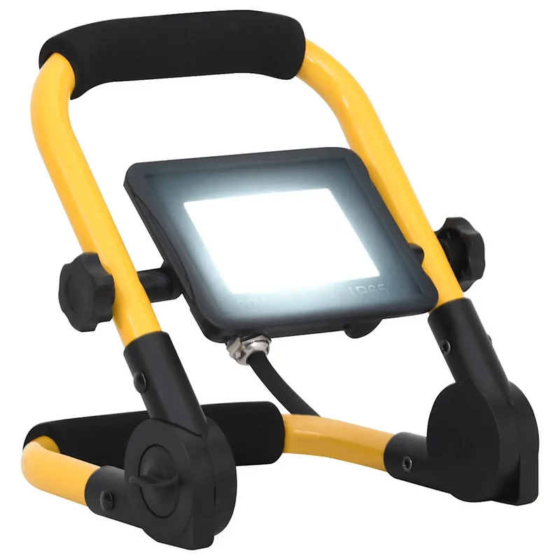 Projecteur à LED portable 19 x 16 x 22,5 cm éclairage puissant angle de faisceau 120° en aluminium noir 02_0046098