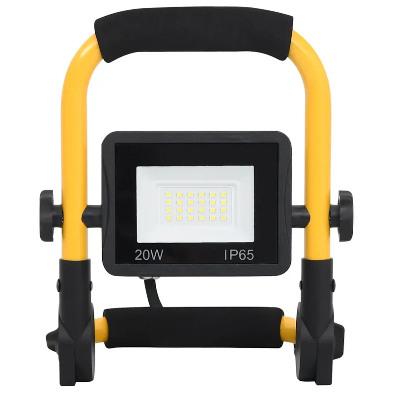 Projecteur à LED portable 19 x 16 x 22,5 cm éclairage puissant angle de faisceau 120° en aluminium noir 02_0046098