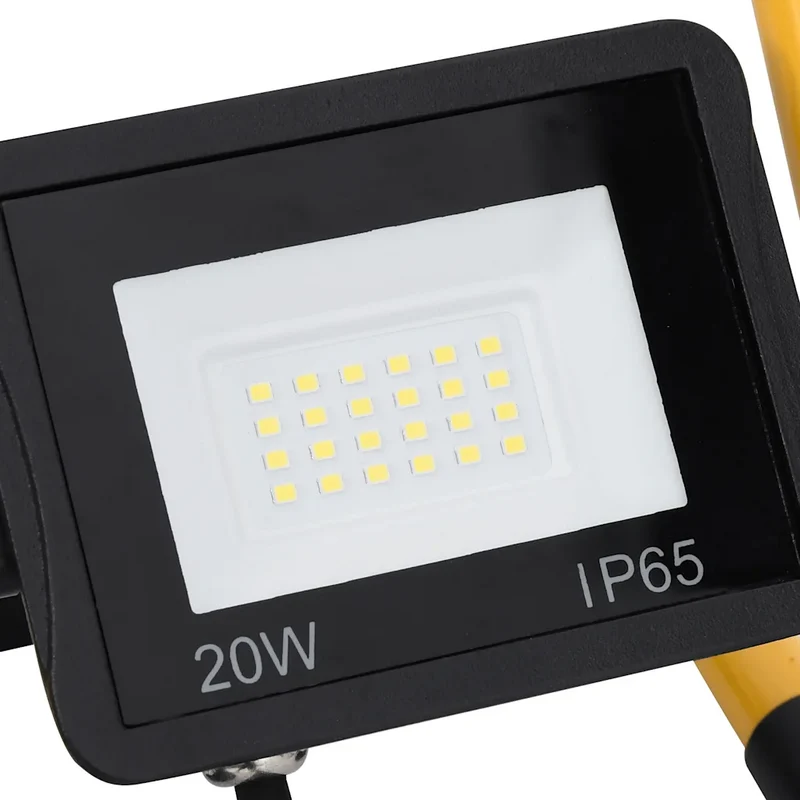 Projecteur à LED portable 19 x 16 x 22,5 cm éclairage puissant angle de faisceau 120° en aluminium noir 02_0046098