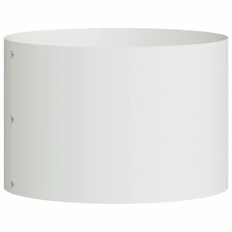 Anneau de jardinière moderne design épuré extérieur 30 x 30 x 20 cm en acier blanc 02_0052234