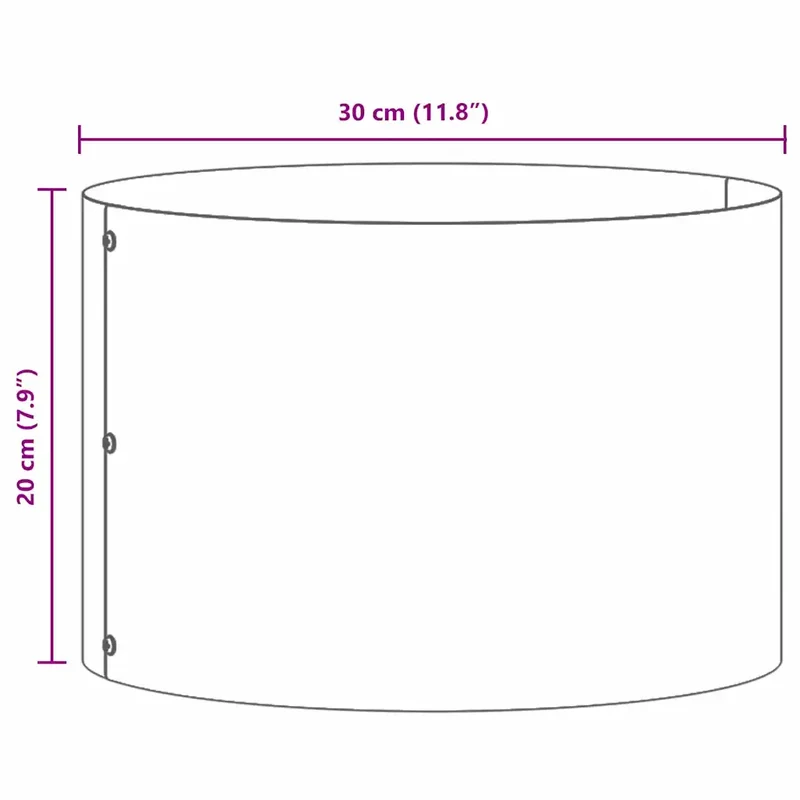 Anneau de jardinière moderne design épuré extérieur 30 x 30 x 20 cm en acier blanc 02_0052234