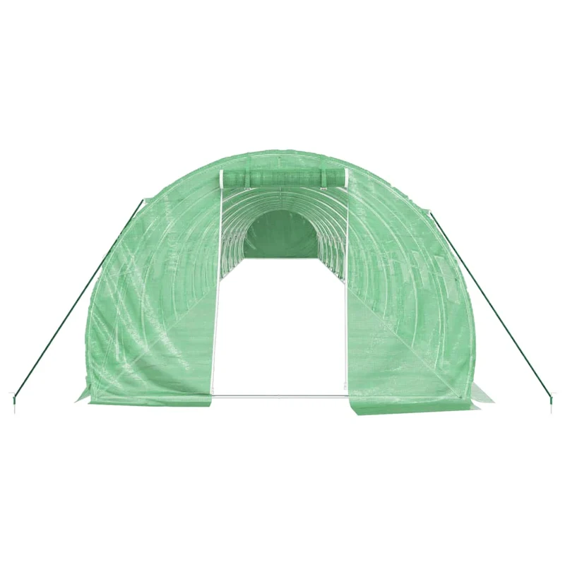 Serre tente abri plante fleur légumes avec cadre en acier 60 m² 20 x 3 x 2 m vert 02_0044616