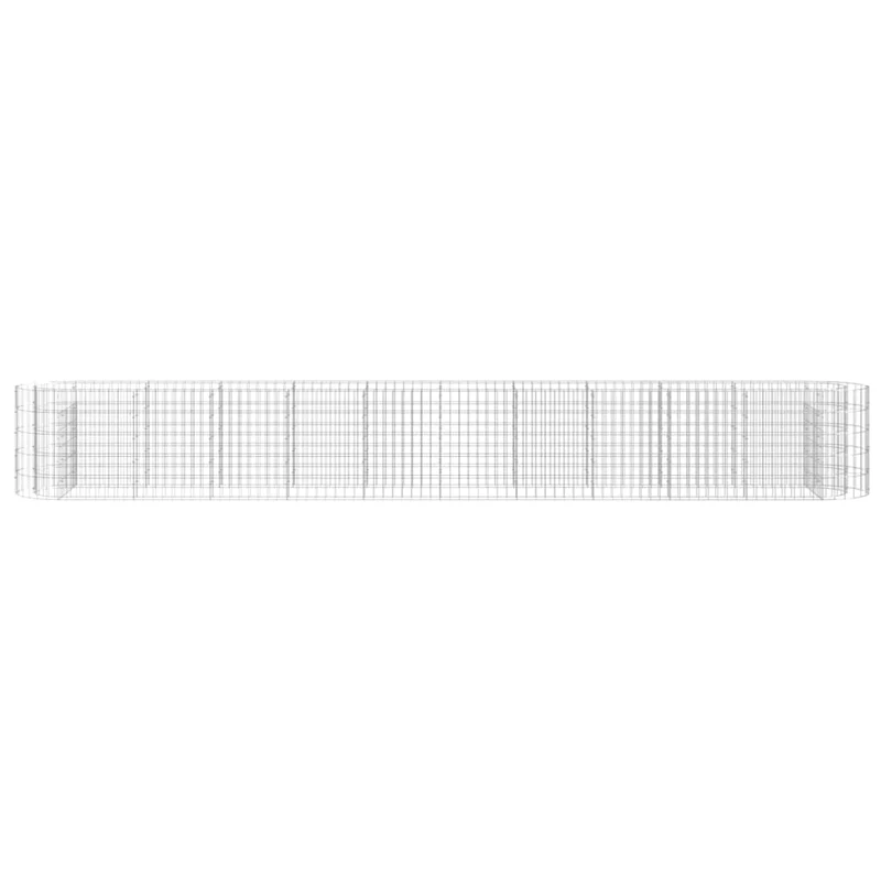 Lit surélevé à gabion fer galvanisé 400 x 50 x 50 cm Argent 02_0039919