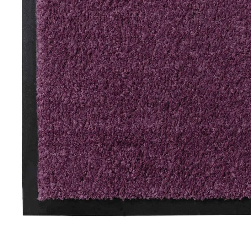 Tapis de porte rectangulaire antidérapant intérieur confort 60 x 40 x 1.2 cm en tissu teddy bordeaux 02_0059005