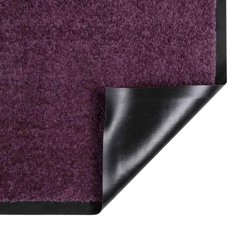 Tapis de porte rectangulaire antidérapant intérieur confort 60 x 40 x 1.2 cm en tissu teddy bordeaux 02_0059005