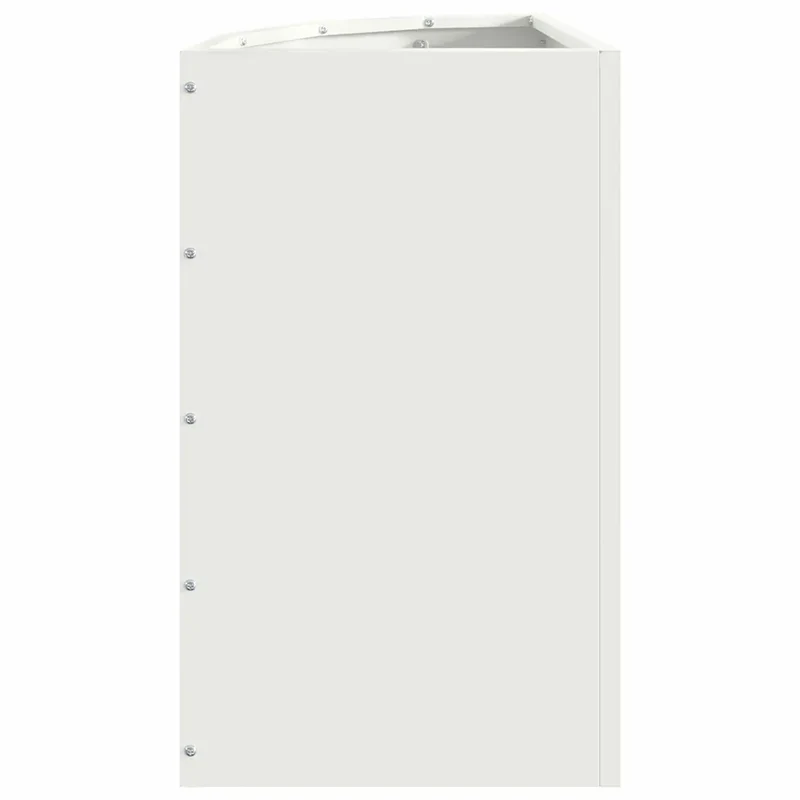 Jardinière d'angle moderne 30 x 30 x 50 cm pour extérieur au design épuré en acier blanc 02_0052916