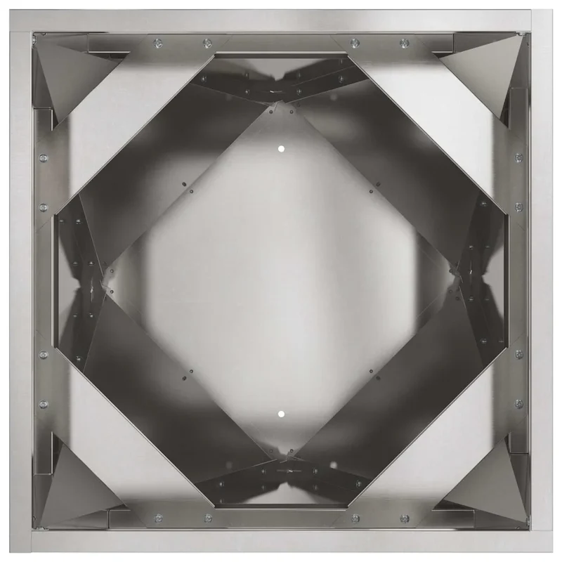 Jardinière moderne pour extérieur 30 x 30 x 75 cm résistante au intempéries texture épurée en acier inoxydable argent 02_0053014