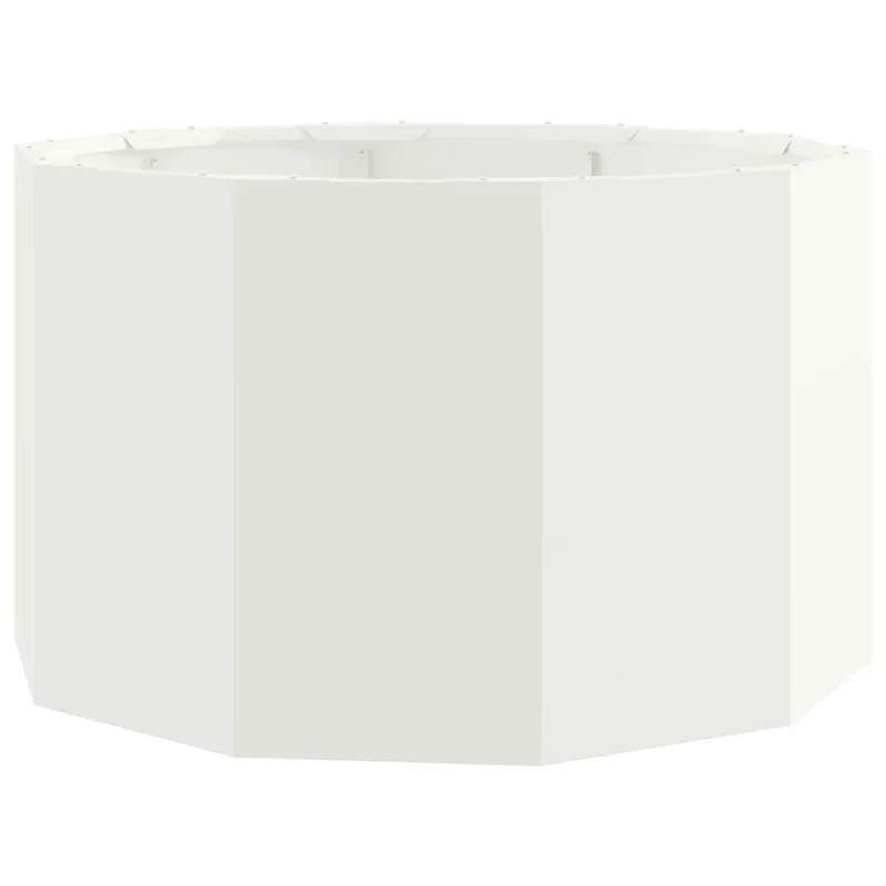 Jardinière ronde design moderne extérieur 60 x 60 x 35 cm ambiance chic en acier blanc 02_0052979