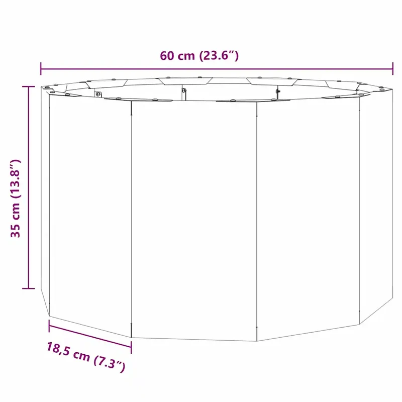 Jardinière ronde design moderne extérieur 60 x 60 x 35 cm ambiance chic en acier blanc 02_0052979