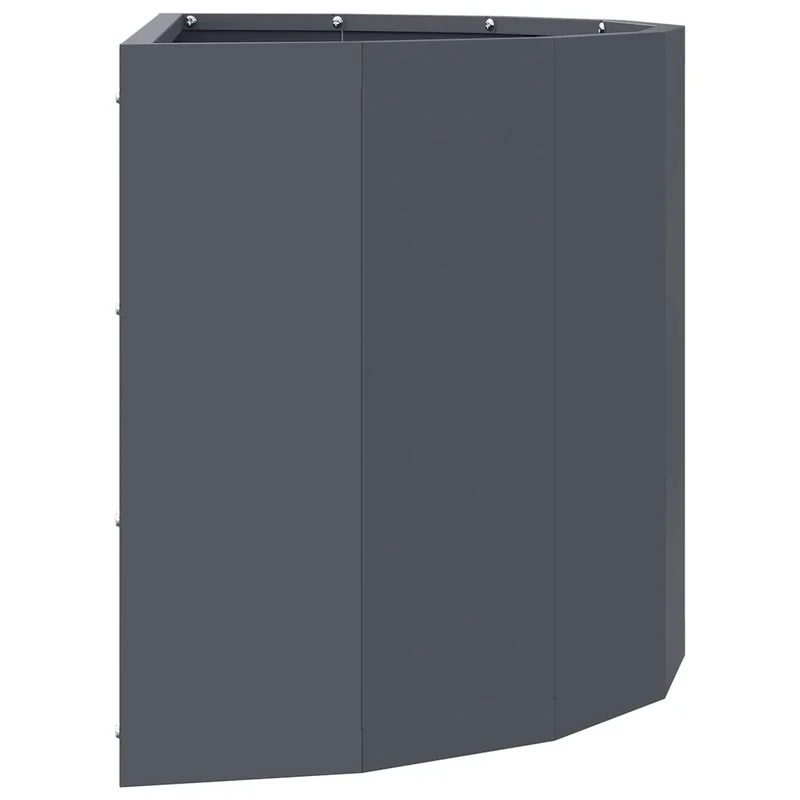 Jardinière demi-ronde moderne pour extérieur 60 x 30 x 35 cm design chic en acier anthracite 02_0052938