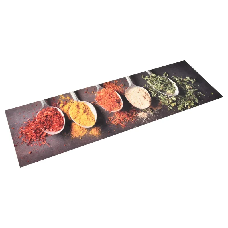Tapis rectangulaire design moderne cuisine couloir 300 x 60 cm lavable en polyamide bleu 02_0046542