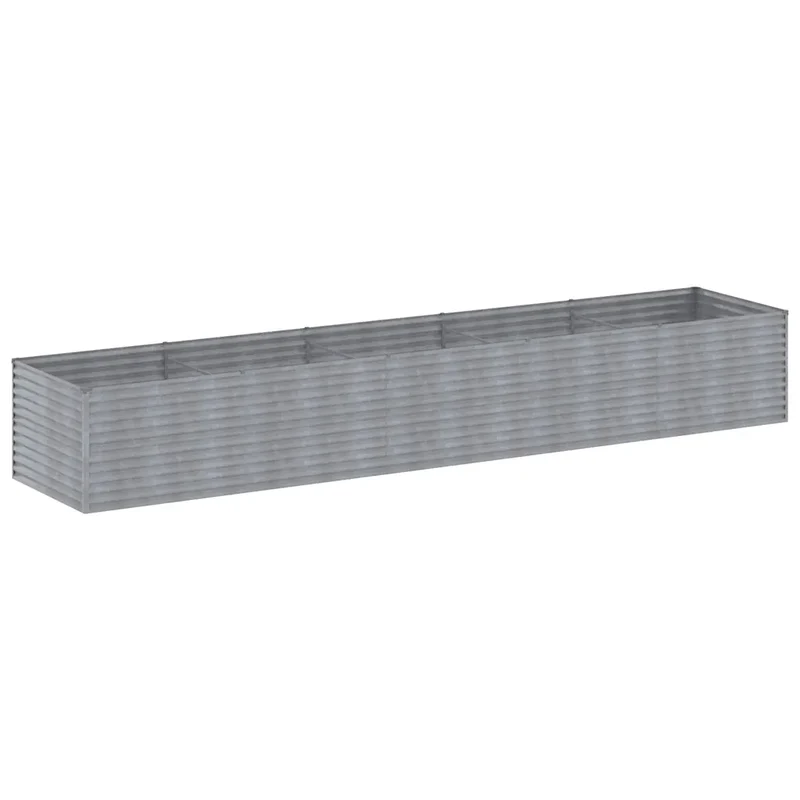Lit surélevé de jardin design rustique décoration balcon 479 x 100 x 69 cm en acier corten marron 02_0046141