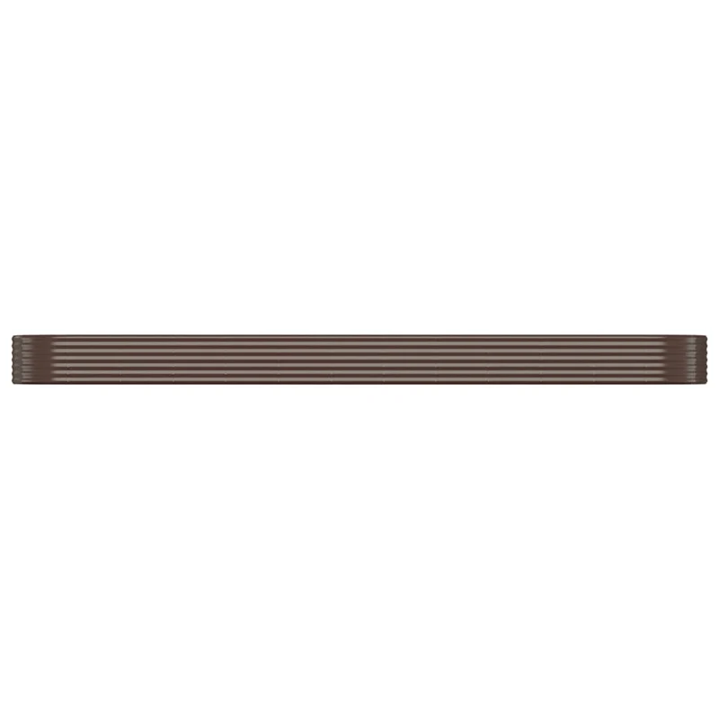 Jardinière bac lit surélevé plantes fleurs terrasse jardin de jardin acier enduit de poudre marron 02_0039545