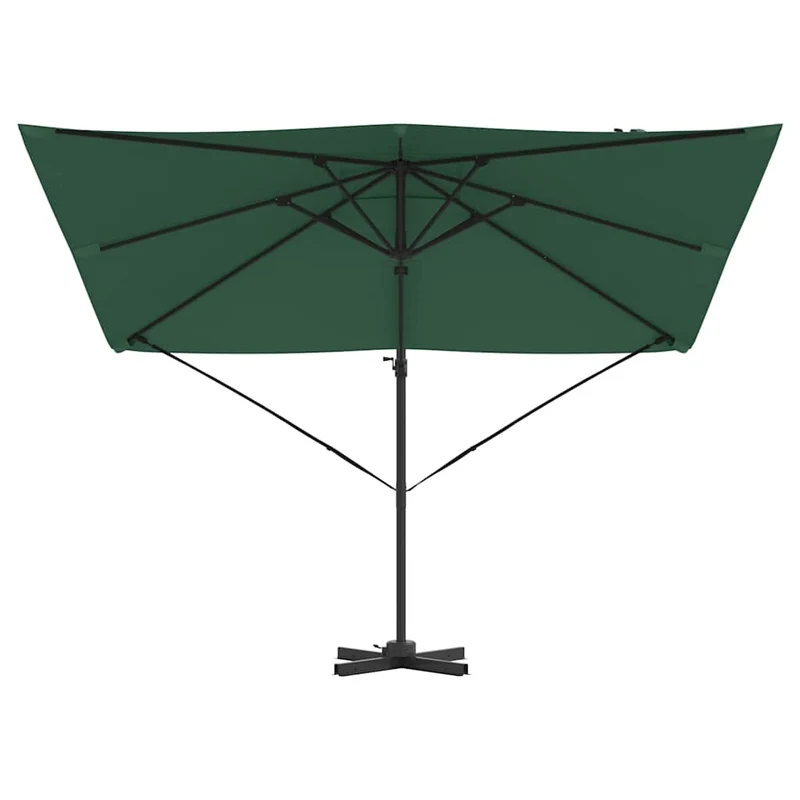 Parasol cantilever design moderne 286 x 284 x 265 cm incliné et rotatif en aluminium vert 02_0058708
