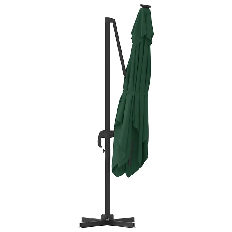 Parasol cantilever design moderne 286 x 284 x 265 cm incliné et rotatif en aluminium vert 02_0058708