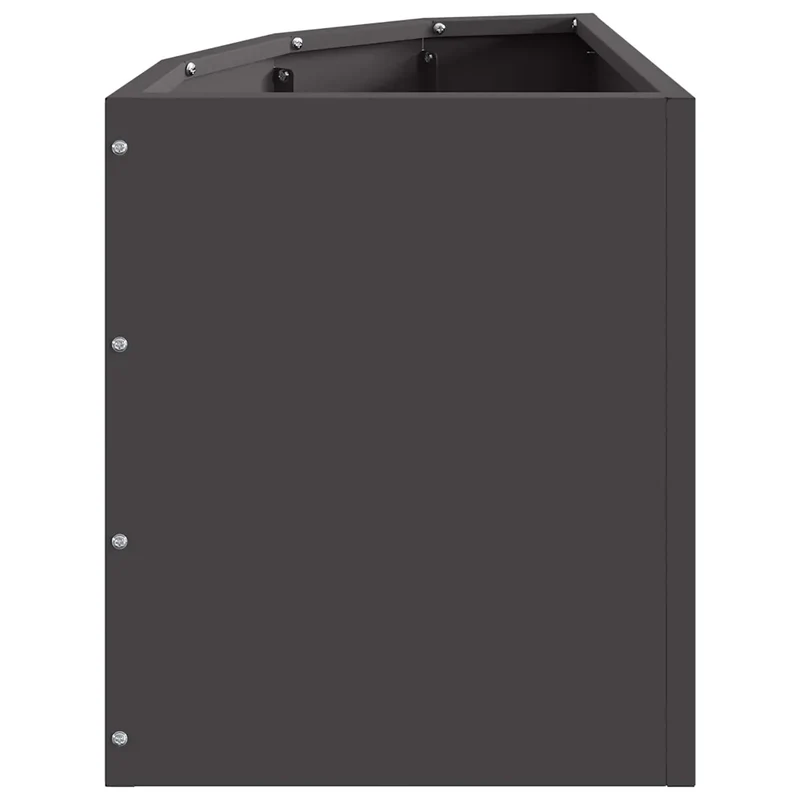 Jardinière d'angle moderne 30 x 30 x 35 cm design épuré extérieur en acier noir 02_0052894