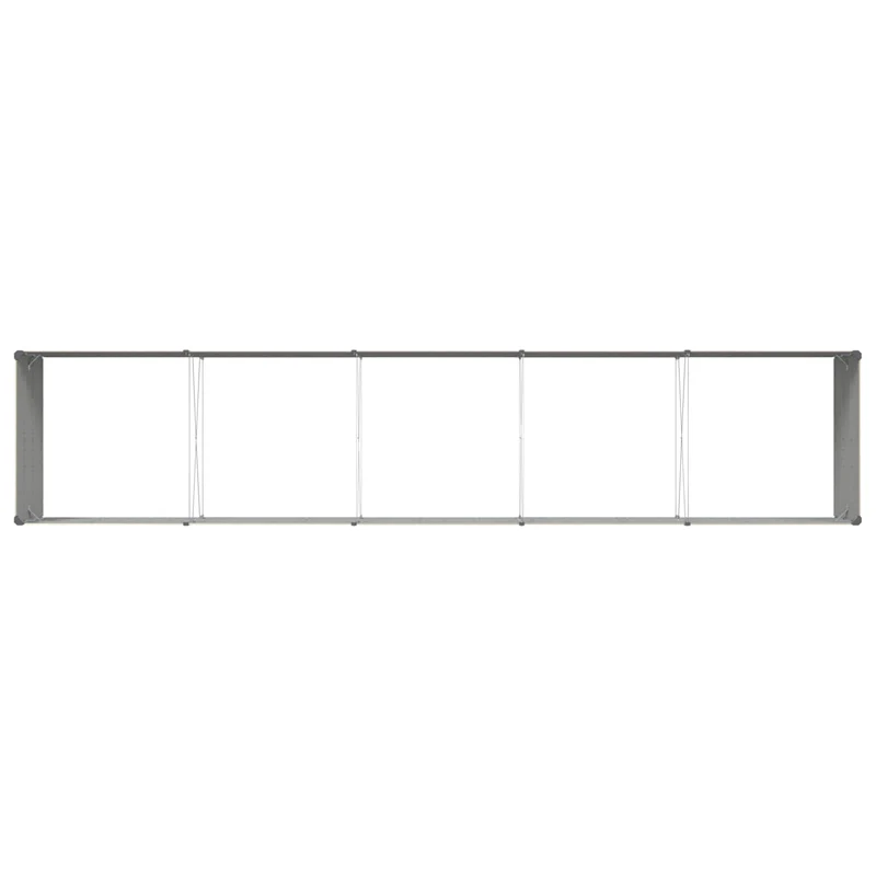 Jardinière industrielle moderne extérieure 195 x 100 x 45 cm assise créative ambiance cosy en acier galvanisé ivoire 02_0059171