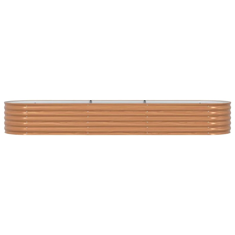Jardin surélevé moderne extérieur 320 x 80 x 44 cm durable minimaliste en acier marron 02_0058957