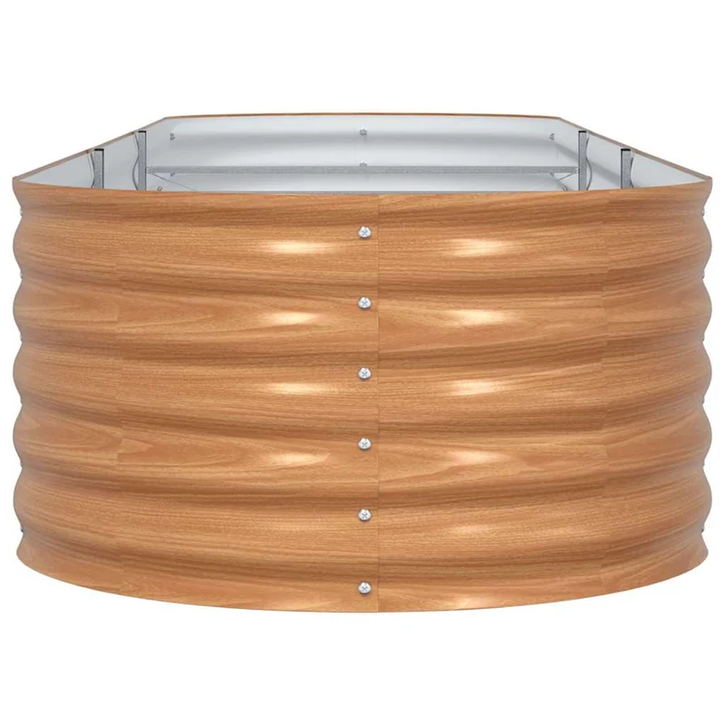 Jardin surélevé moderne extérieur 320 x 80 x 44 cm durable minimaliste en acier marron 02_0058957