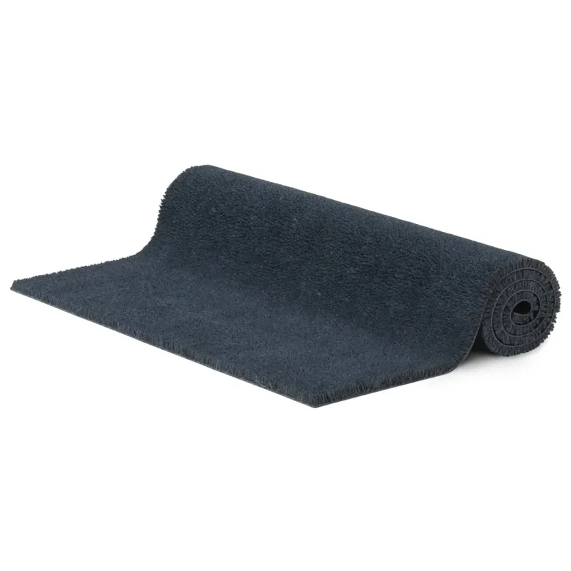 Tapis de porte touffeté intérieur extérieur 90 x 150 cm antidérapant gris foncé en fibre de coco 02_0046173