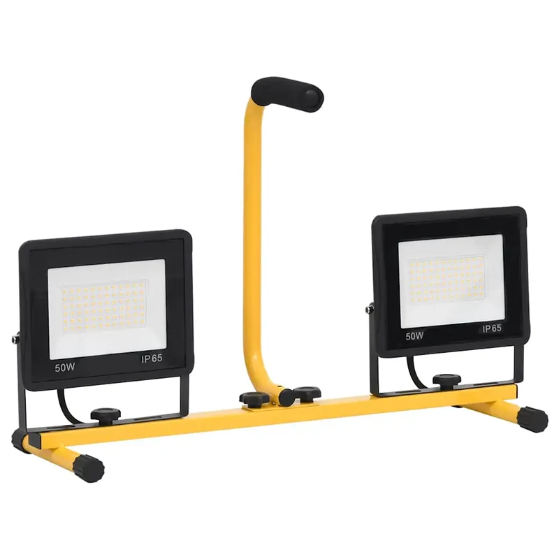 Projecteur à LED portable lumineux puissance 58,5 x 18,5 x 37,5 cm en aluminium noir 02_0046104