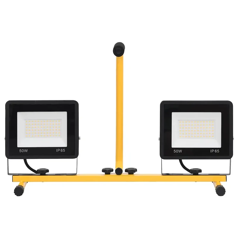 Projecteur à LED portable lumineux puissance 58,5 x 18,5 x 37,5 cm en aluminium noir 02_0046104