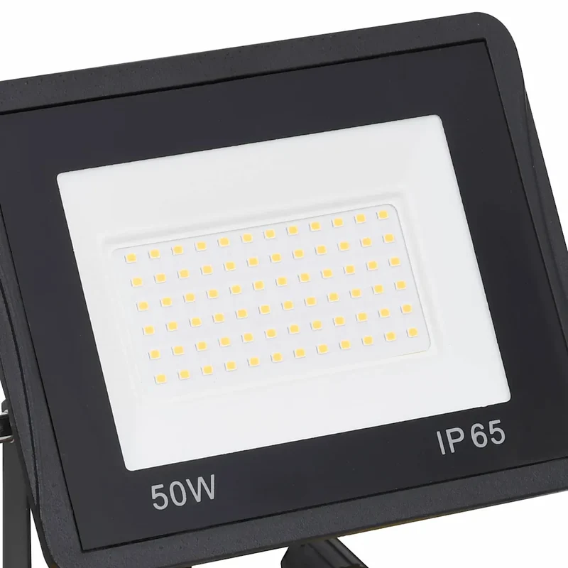 Projecteur à LED portable lumineux puissance 58,5 x 18,5 x 37,5 cm en aluminium noir 02_0046104