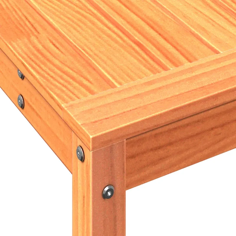 Table de rempotage en bois massif 82,5 x 35 x 75 cm vintage rustique jardin avec étagère ouverte en pin marron 02_0049472