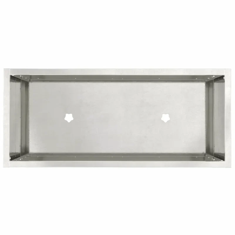 Bac de jardin surélevé moderne rectangulaire 60 x 26 x 45 cm résistant aux intempéries en acier inoxydable argent 02_0052099