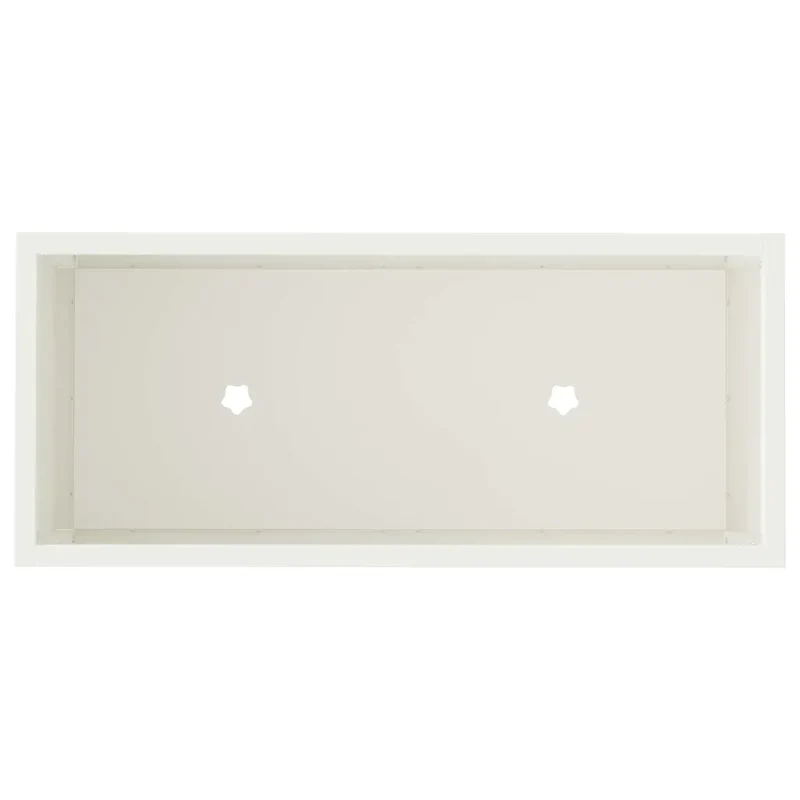 Bac de jardin surélevé moderne 60 x 26 x 45 cm design contemporain ambiance fraîche en acier blanc 02_0052096