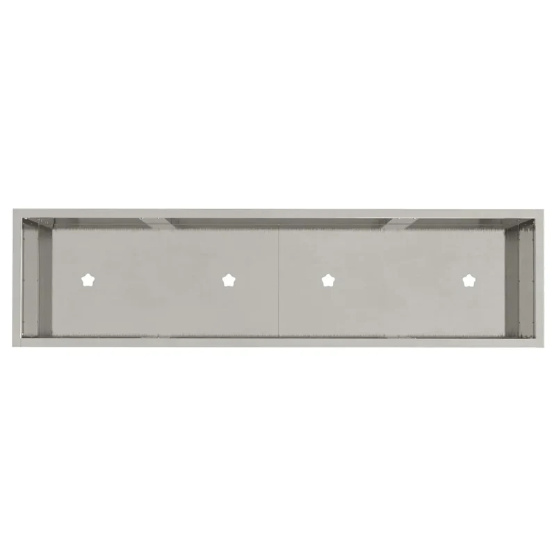 Bac de jardin surélevé rectangulaire moderne extérieur 100 x 26 x 82 cm en acier inoxydable argent 02_0052092