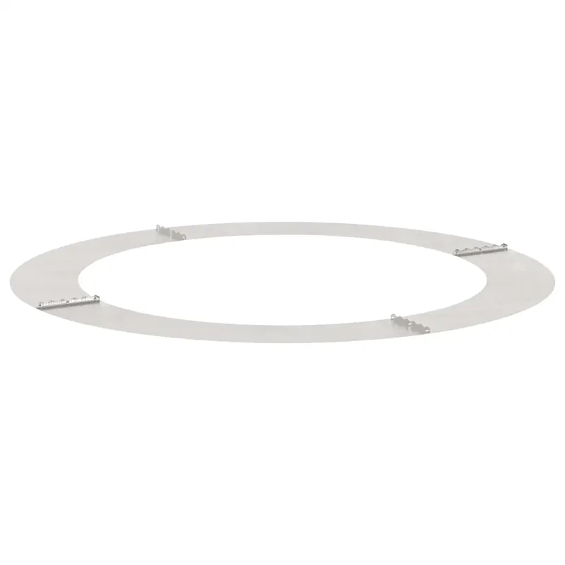 Lot de 5 anneaux d'arbre plats décoratifs modernes extérieur 120 x 120 cm en acier inoxydable argent 02_0052350