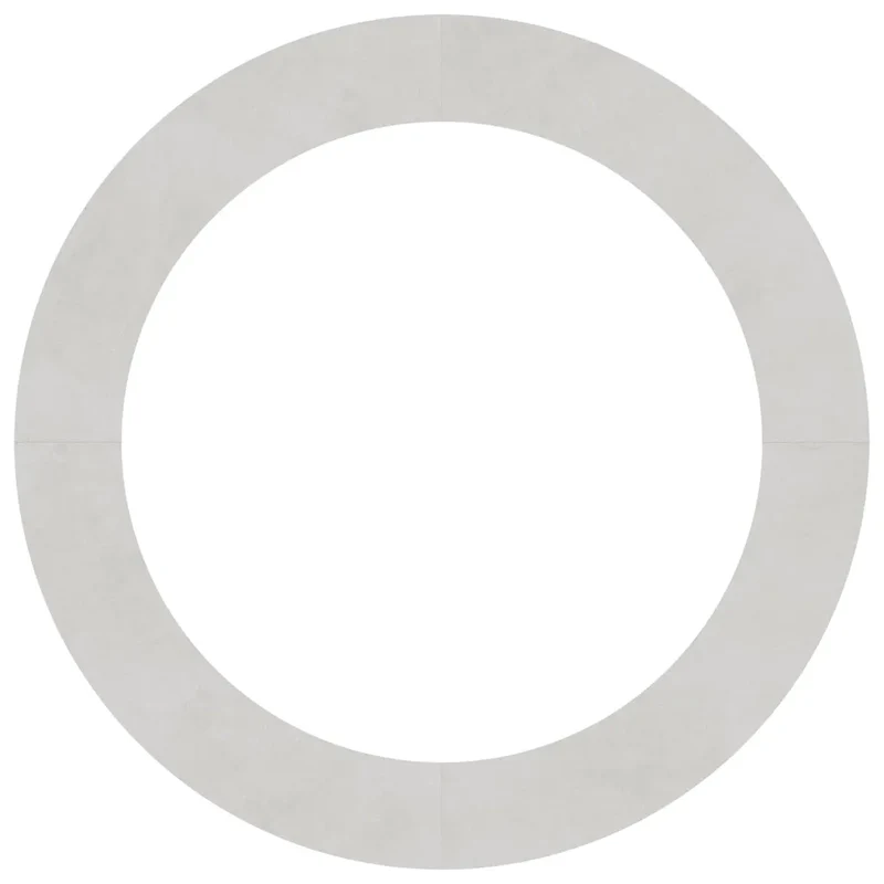 Lot de 5 anneaux d'arbre plats décoratifs modernes extérieur 120 x 120 cm en acier inoxydable argent 02_0052350