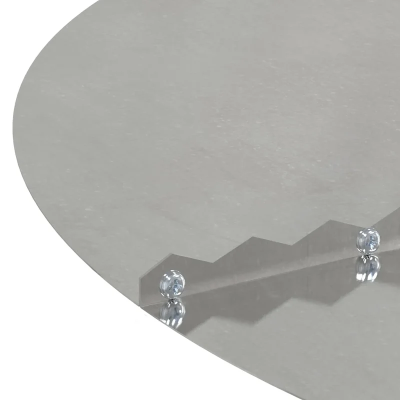 Lot de 5 anneaux d'arbre plats décoratifs modernes extérieur 120 x 120 cm en acier inoxydable argent 02_0052350