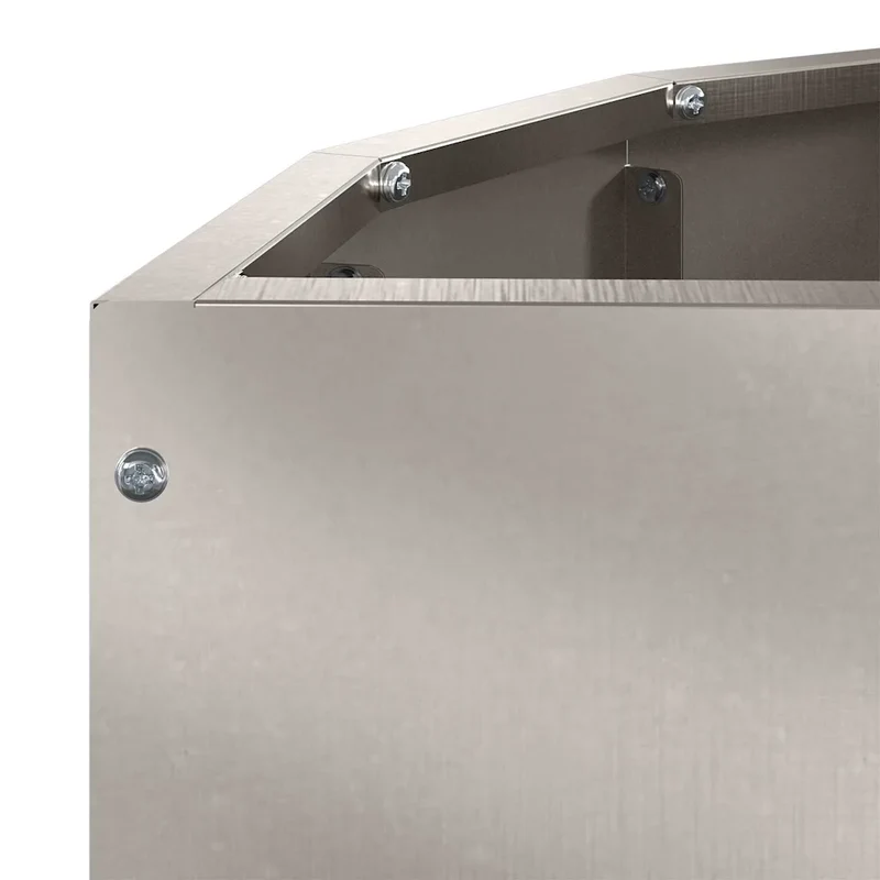Jardinière demi-ronde moderne extérieur 60 x 30 x 50 cm en acier inoxydable argent 02_0052961