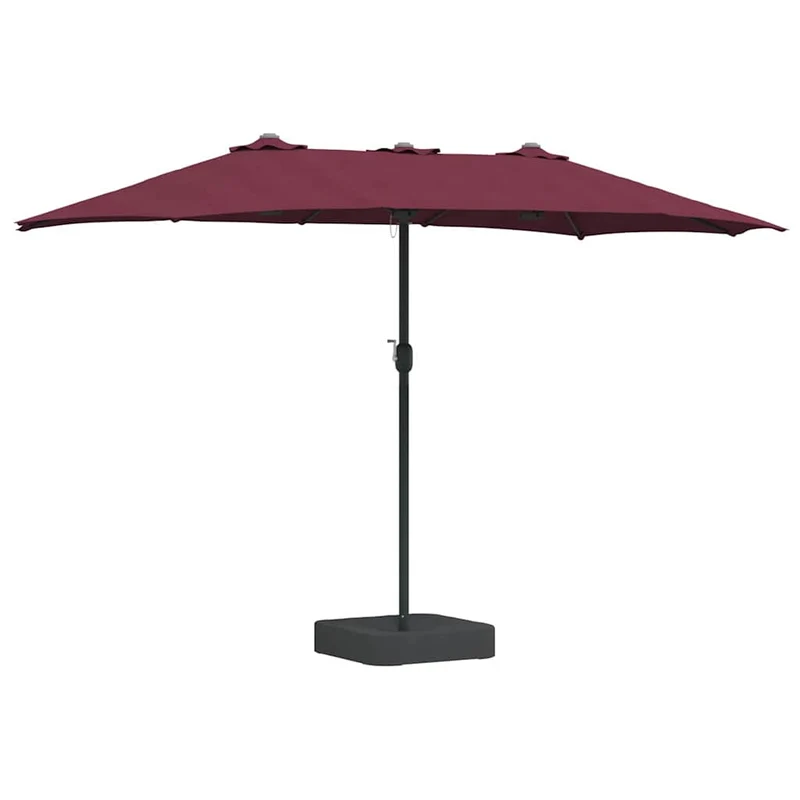 Parasol de jardin moderne pliable confort 385 x 209 x 244 cm en polyester bordeaux 02_0058678