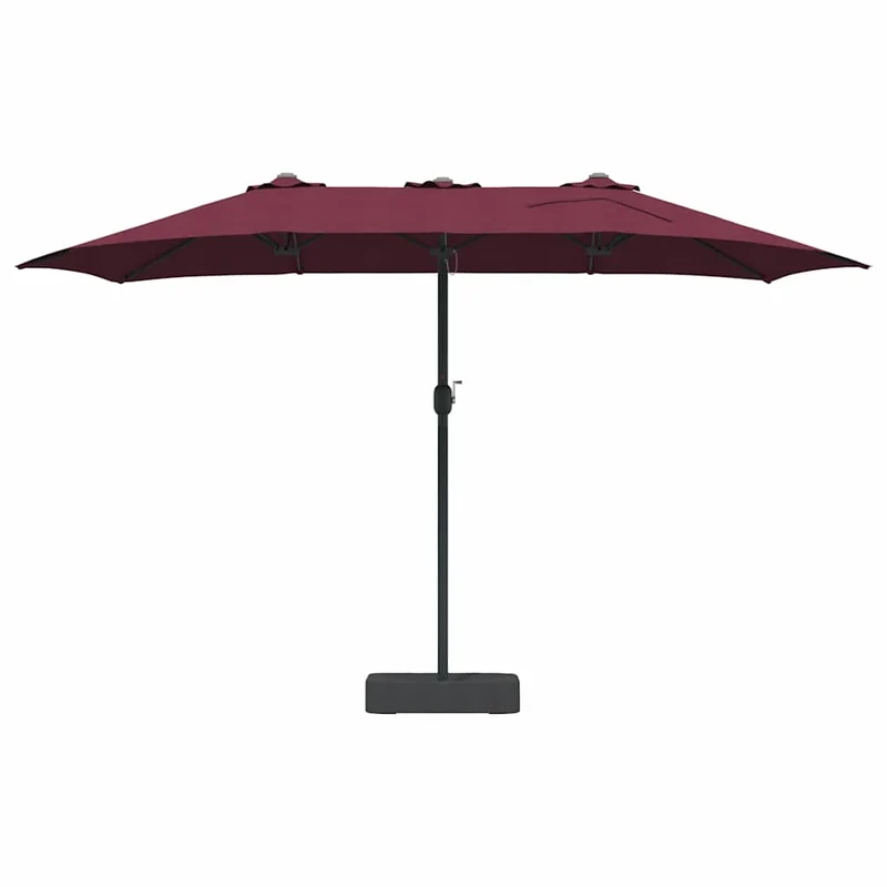 Parasol de jardin moderne pliable confort 385 x 209 x 244 cm en polyester bordeaux 02_0058678