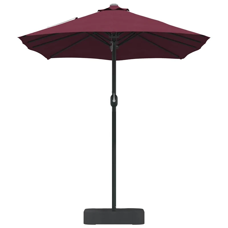 Parasol de jardin moderne pliable confort 385 x 209 x 244 cm en polyester bordeaux 02_0058678
