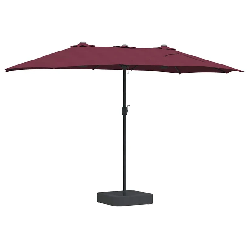 Parasol de jardin moderne pliable confort 385 x 209 x 244 cm en polyester bordeaux 02_0058678